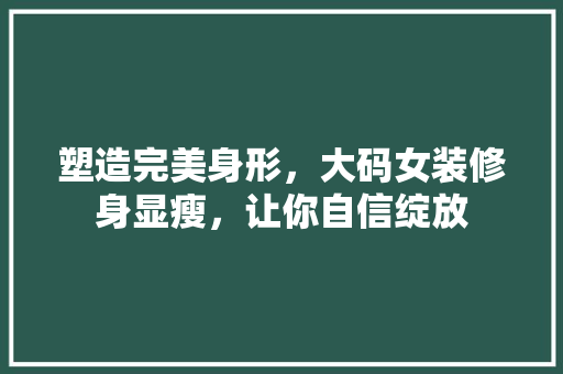 塑造完美身形，大码女装修身显瘦，让你自信绽放