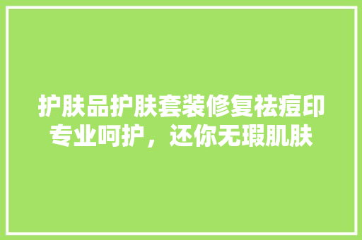 护肤品护肤套装修复祛痘印专业呵护，还你无瑕肌肤