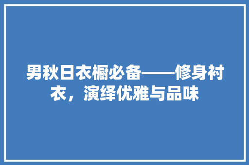 男秋日衣橱必备——修身衬衣，演绎优雅与品味