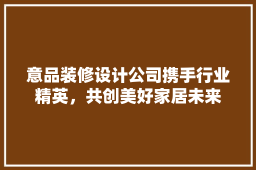 意品装修设计公司携手行业精英，共创美好家居未来