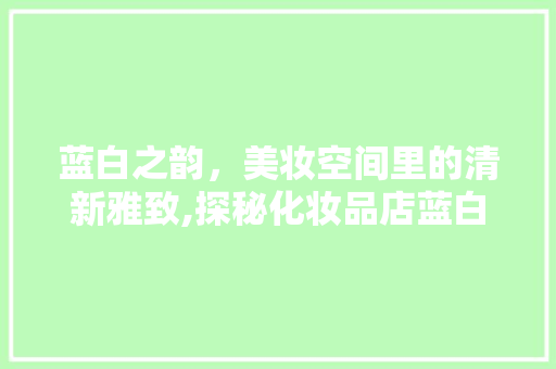蓝白之韵，美妆空间里的清新雅致,探秘化妆品店蓝白装修美学