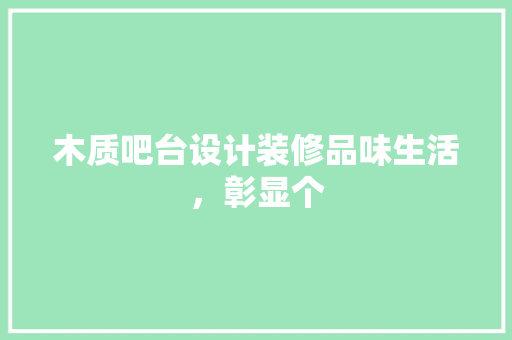 木质吧台设计装修品味生活，彰显个