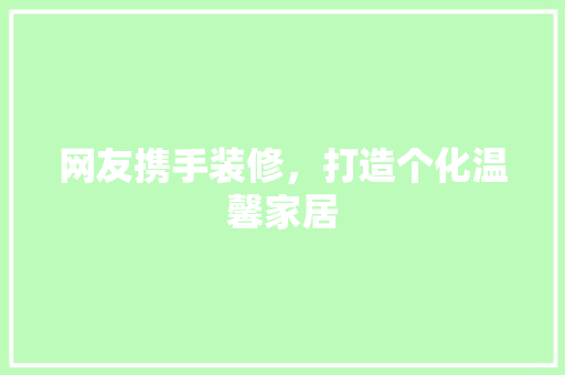 网友携手装修，打造个化温馨家居