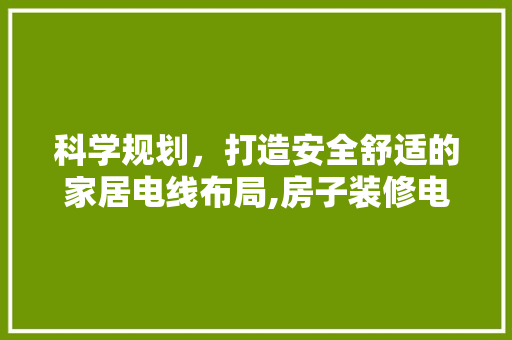 科学规划，打造安全舒适的家居电线布局,房子装修电线设计之路