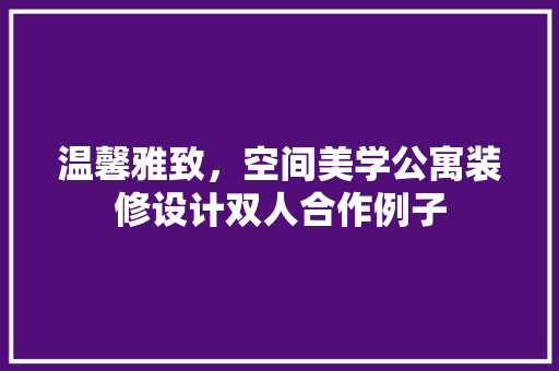 温馨雅致，空间美学公寓装修设计双人合作例子