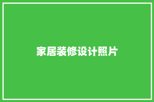 家居装修设计照片