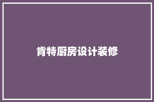 肯特厨房设计装修